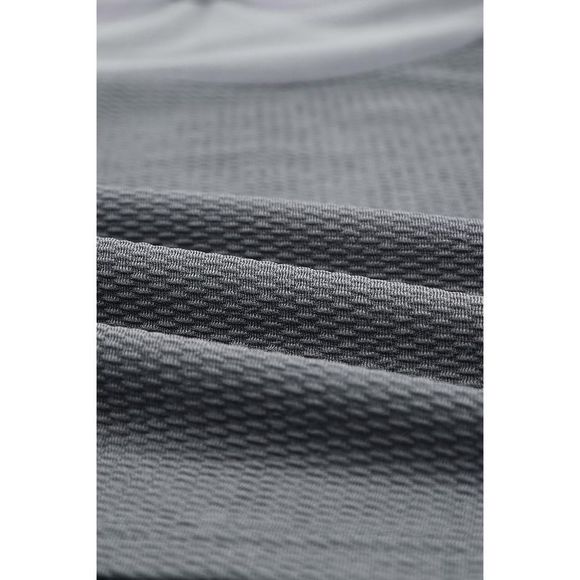 Azura Exchange  Gray Strappy Mesh Splicing Ribbed Tank Top - Picture 14 of 14